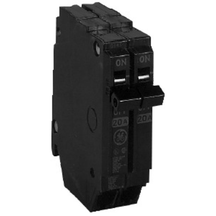 GE Q-Line® THQP240 Type THQP Compact Molded Case Circuit Breaker, 120/240 VAC, 40 A, 10 kA Interrupt, 2 Poles, Non-Interchangeable Thermal Magnetic/LI Trip